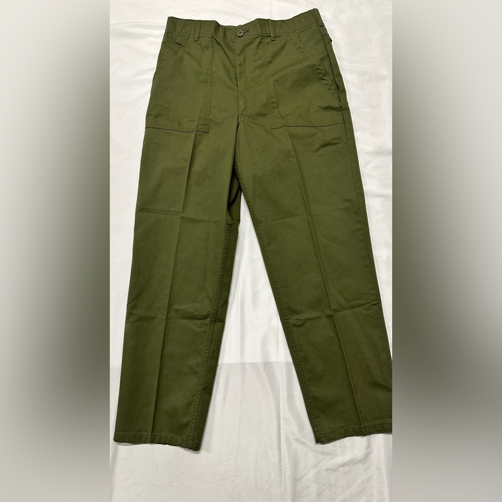 Men's Vintage Military Olive Green Pants 36 x 31